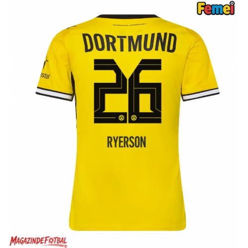 Borussia Dortmund Julian Ryerson #26 Tricou Fotbal Replică 2026-27 Femei Acasa Borussia Dortmund Julian Ryerson #26 Tricou Fotbal Replică 2026-27 Femei Acasa